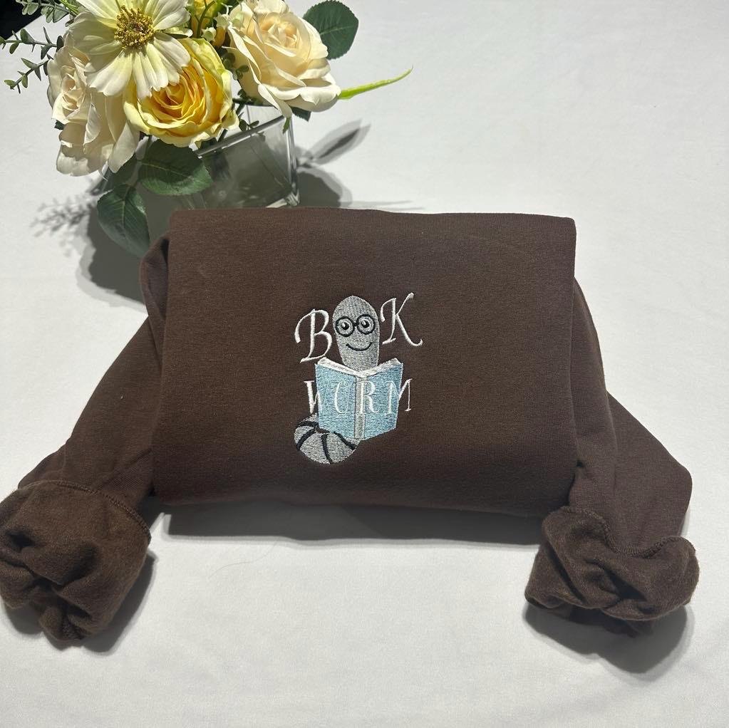 Book Lovers Embroidered Sweatshirt; Cute Teacher Book Lover’s Shirt; Minimalist Trendy Christmas/Holiday gift for her/Him